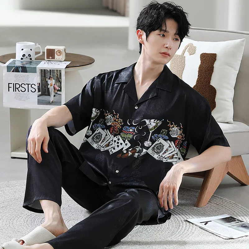Good Fortune Pajama Set Men's Image Color-1