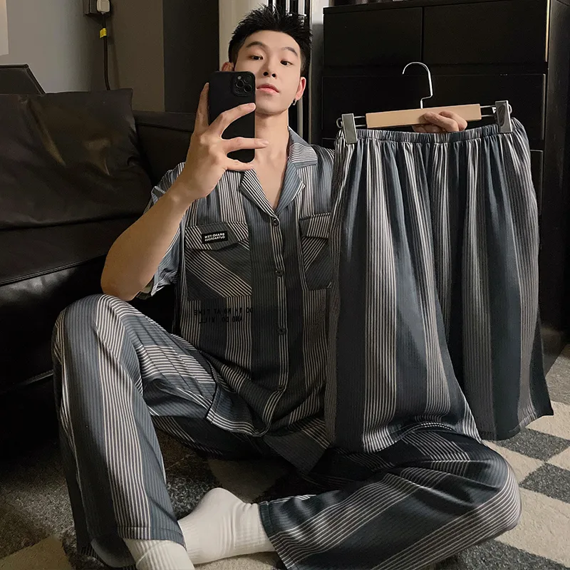 Good fortune Men Pajama Sets-4