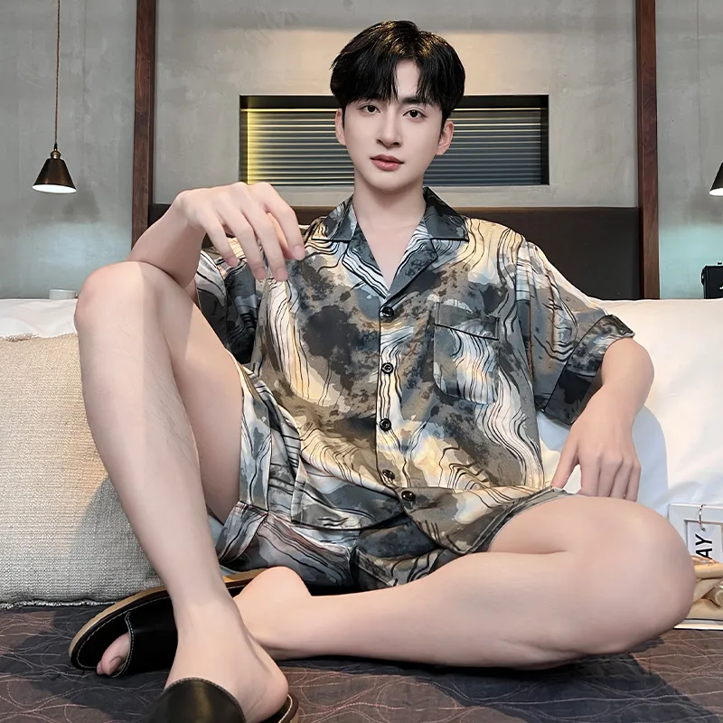 Good fortune Men Pajama Sets-5