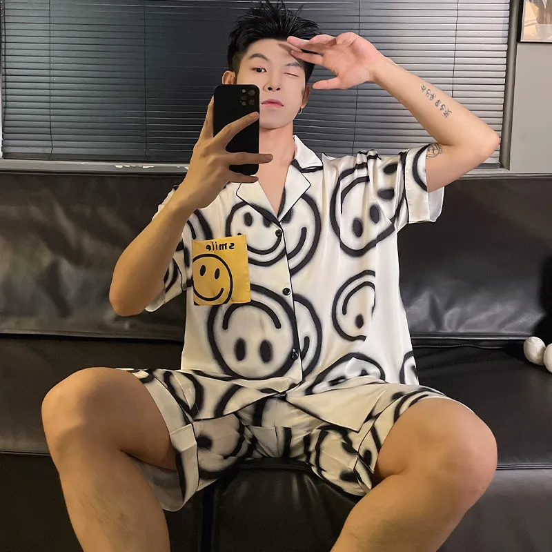 Good fortune Men Pajama Sets-4