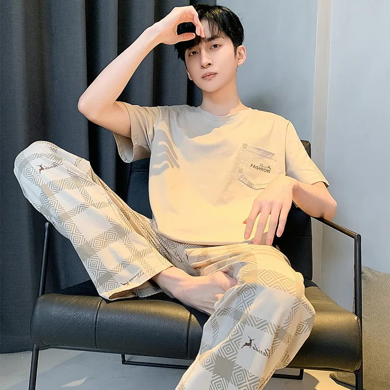 Good fortune Men Pajama Sets-7