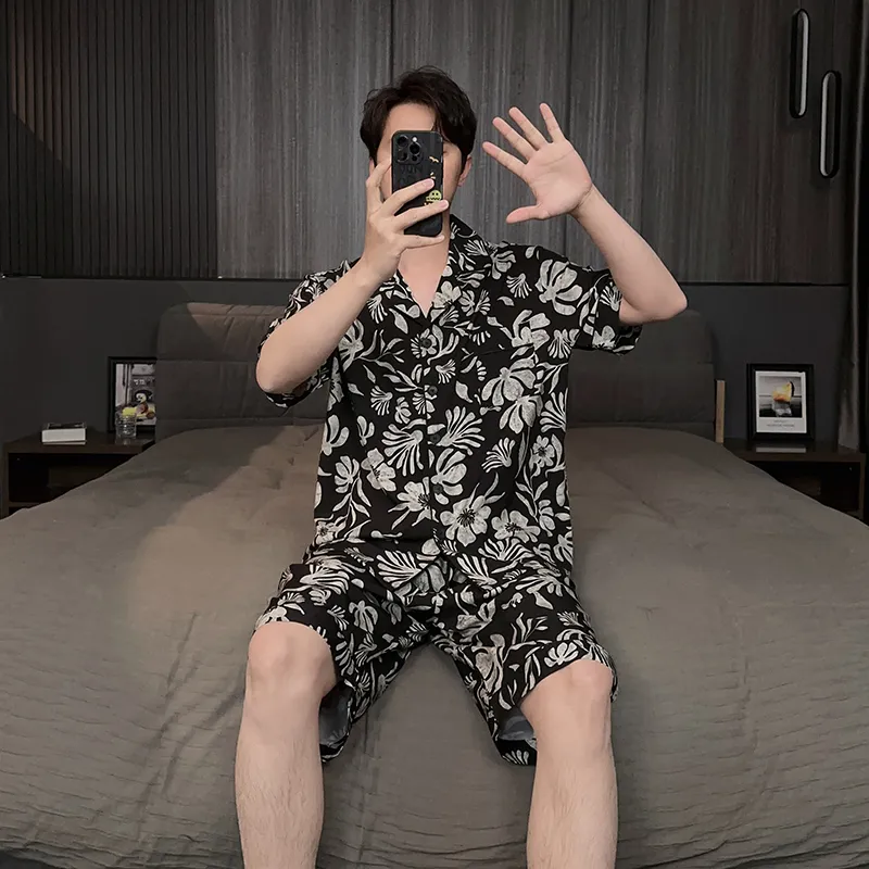 Good fortune Men Pajama Sets-4