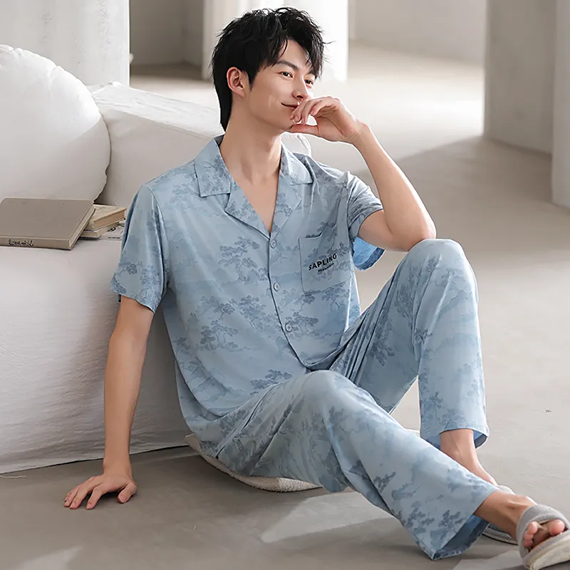 Good fortune Men Pajama Sets-5