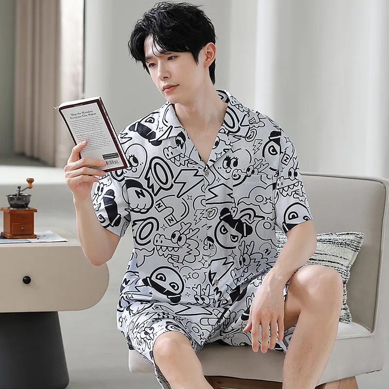 Good Fortune Pajama Set Men's Image Color-4