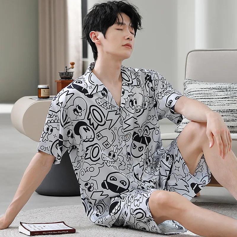 Good Fortune Pajama Set Men's Image Color-2