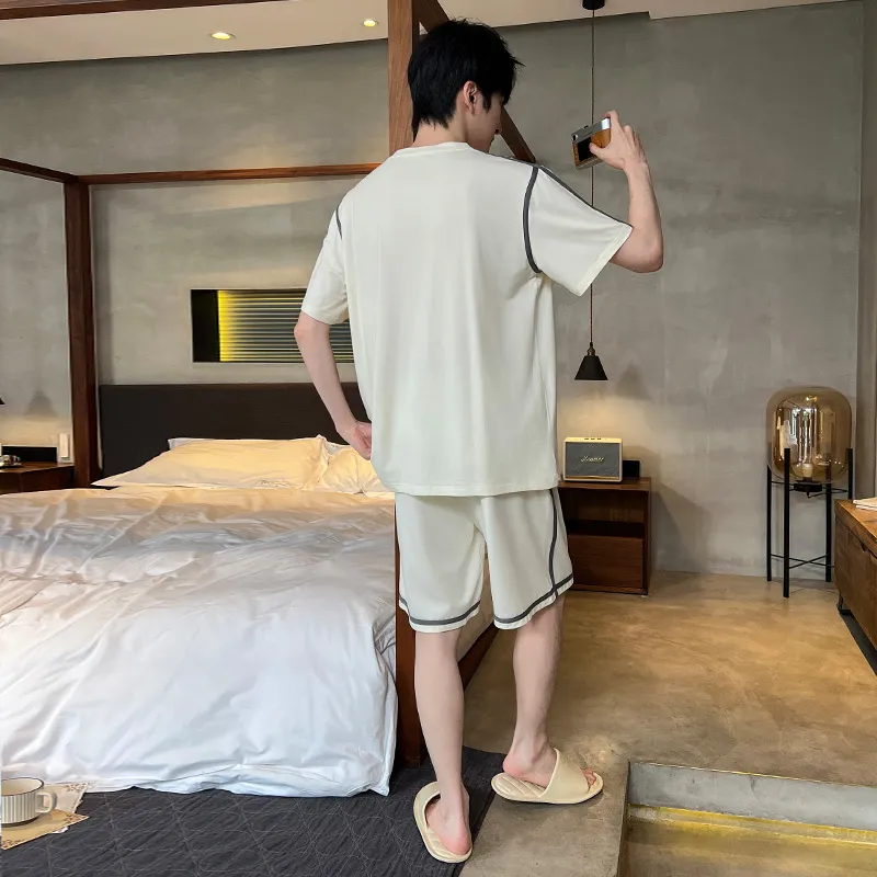 Good Fortune Pajama Set Men's Ecru-5