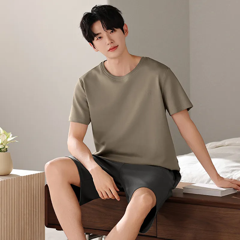 Good Fortune Pajama Set Men's Umber-3