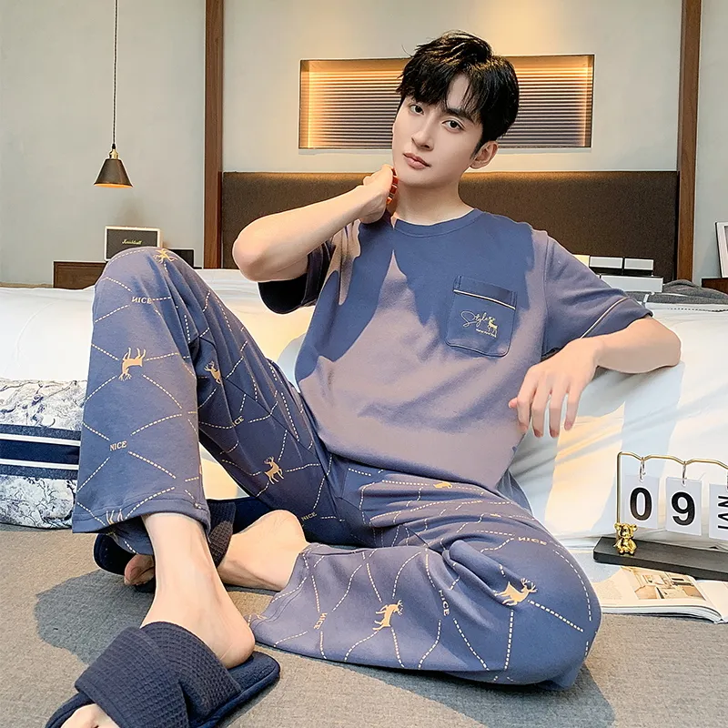 Good fortune Men Pajama Sets-4