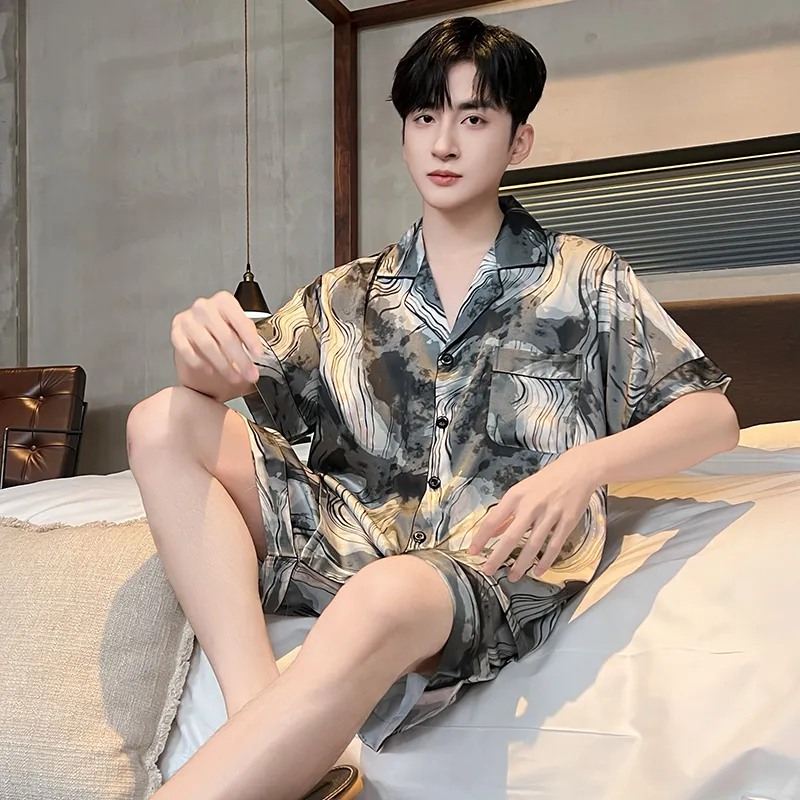 Good fortune Men Pajama Sets-3