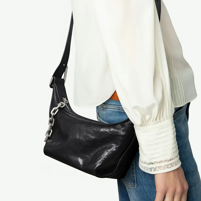 BVP Cow Leather Shoulder Bag Unisex Multicolor-11