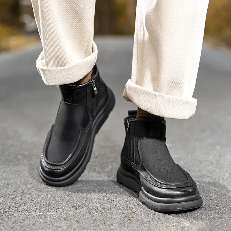 GOG Fashion Fleece Lined Thermal Ankle Boots Men's-2