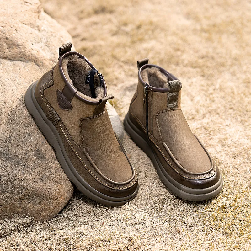 GOG Fashion Fleece Lined Thermal Ankle Boots Men's-10