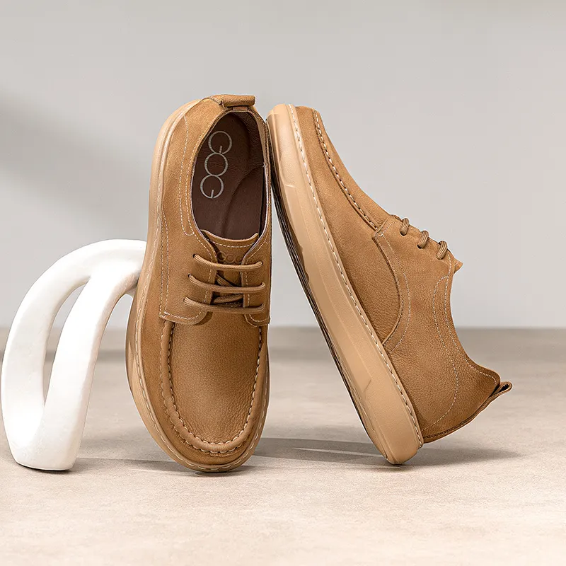 GOG Men's Casual Shoes Men Low Top Brown-2