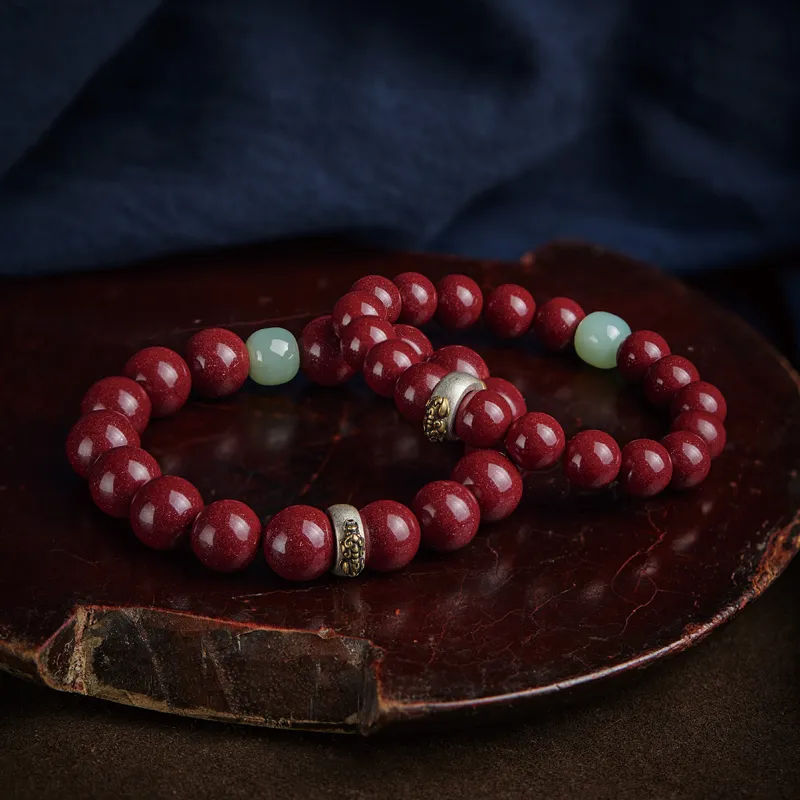 SGE Reconstructed Cinnabar Bracelets Unisex-6