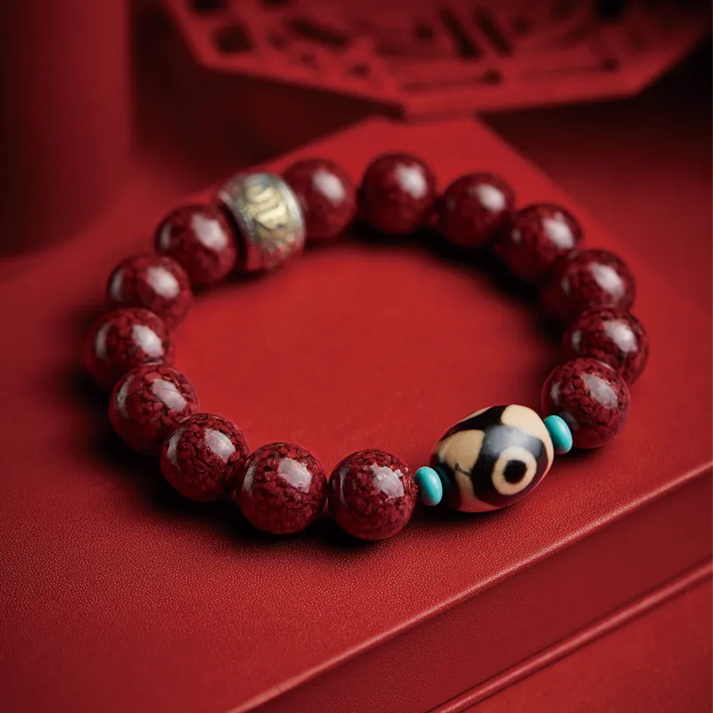 SGE Reconstructed Cinnabar Bracelets Men's-1