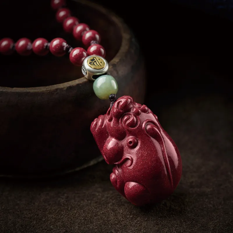 SGE Reconstructed Cinnabar Necklaces Unisex-2