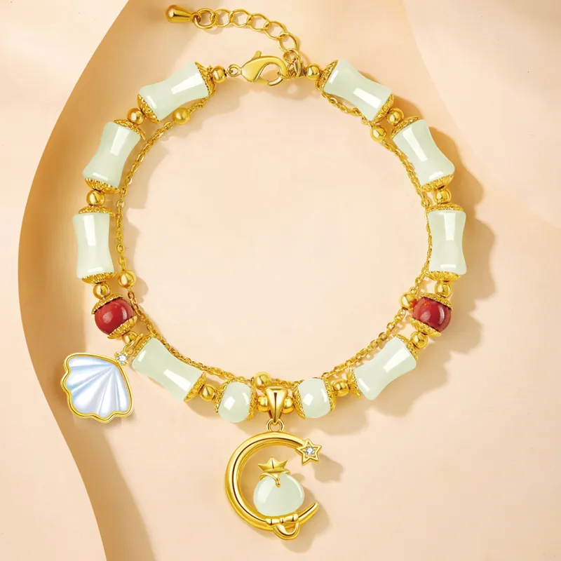 SGE Bracelets Pale Greenish White Jade Women's-7