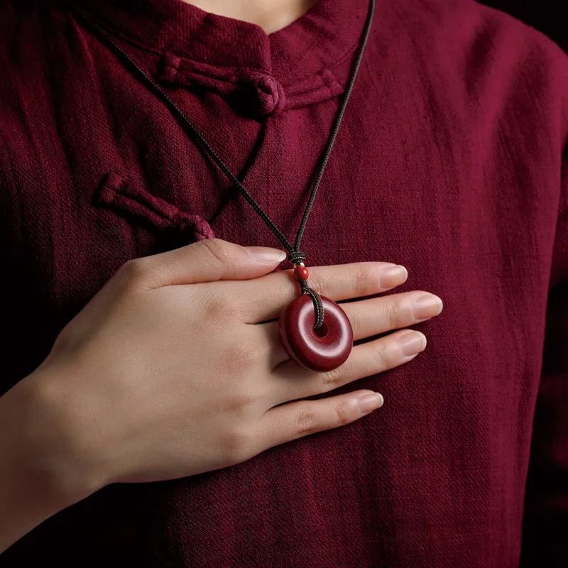 SGE Reconstructed Cinnabar Necklaces Unisex-3