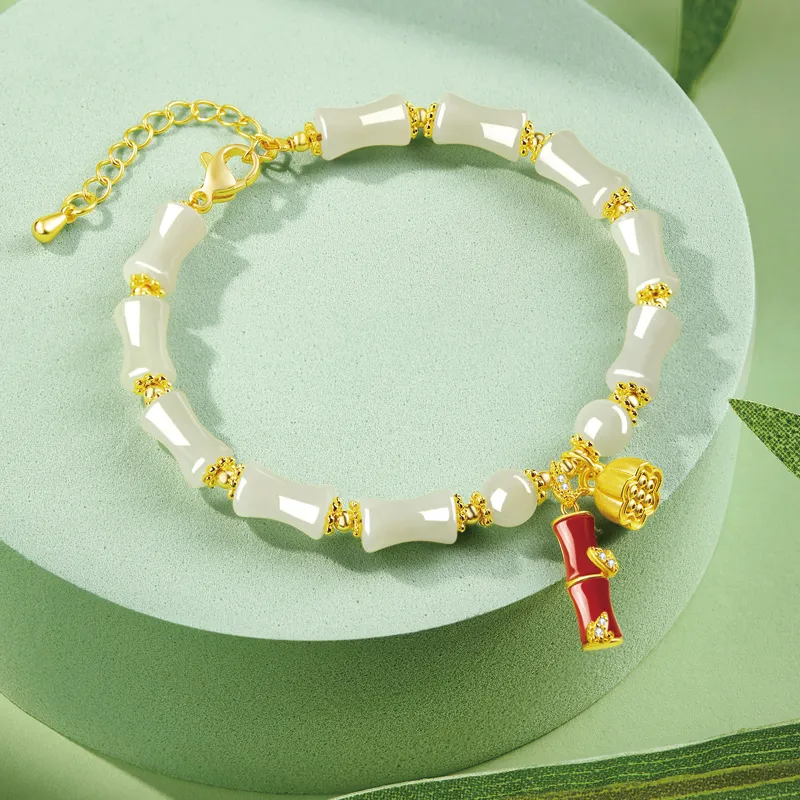 SGE Hetian Jade Bracelets Women's Pale Greenish White Jade-2