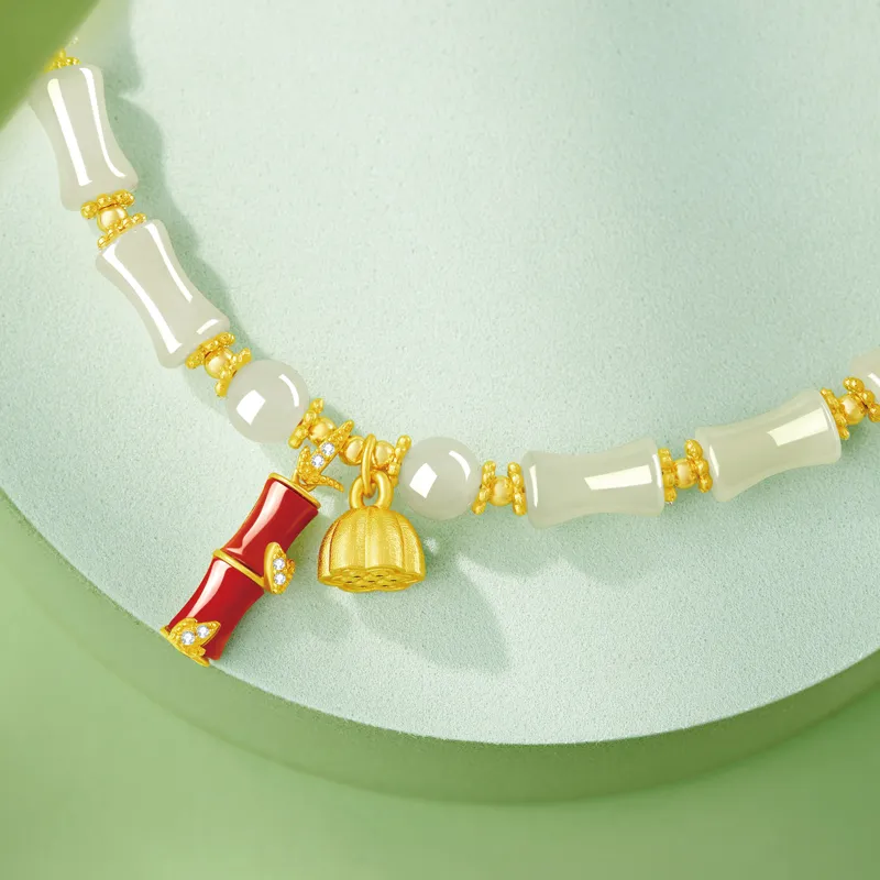 SGE Hetian Jade Bracelets Women's Pale Greenish White Jade-3