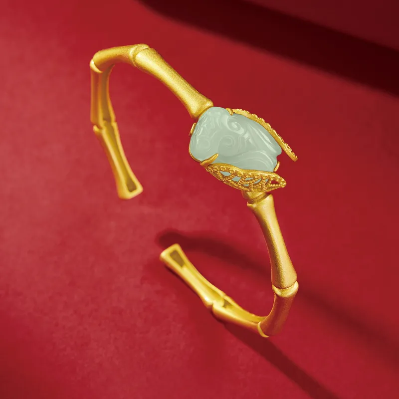 SGE Hetian Jade Bangles Women's Pale Greenish White Jade-1