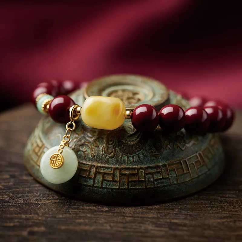 SGE Reconstructed Cinnabar Bracelets Unisex-2