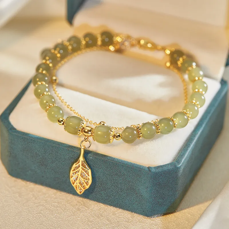 SGE Hetian Jade Bracelets Women's Pale Greenish White Jade-2