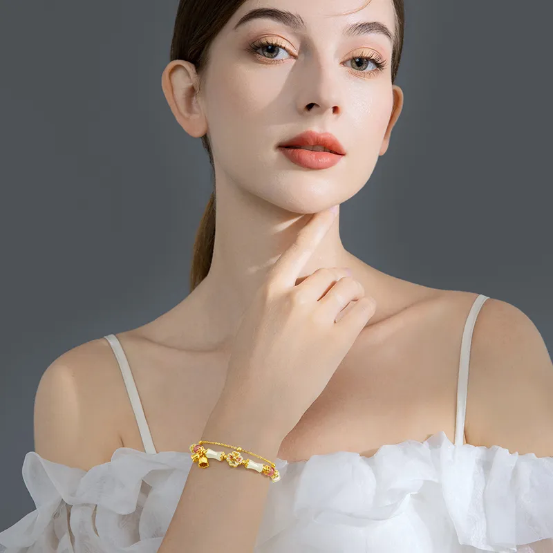 SGE Hetian Jade Bracelets Pale Greenish White Jade Women's-4