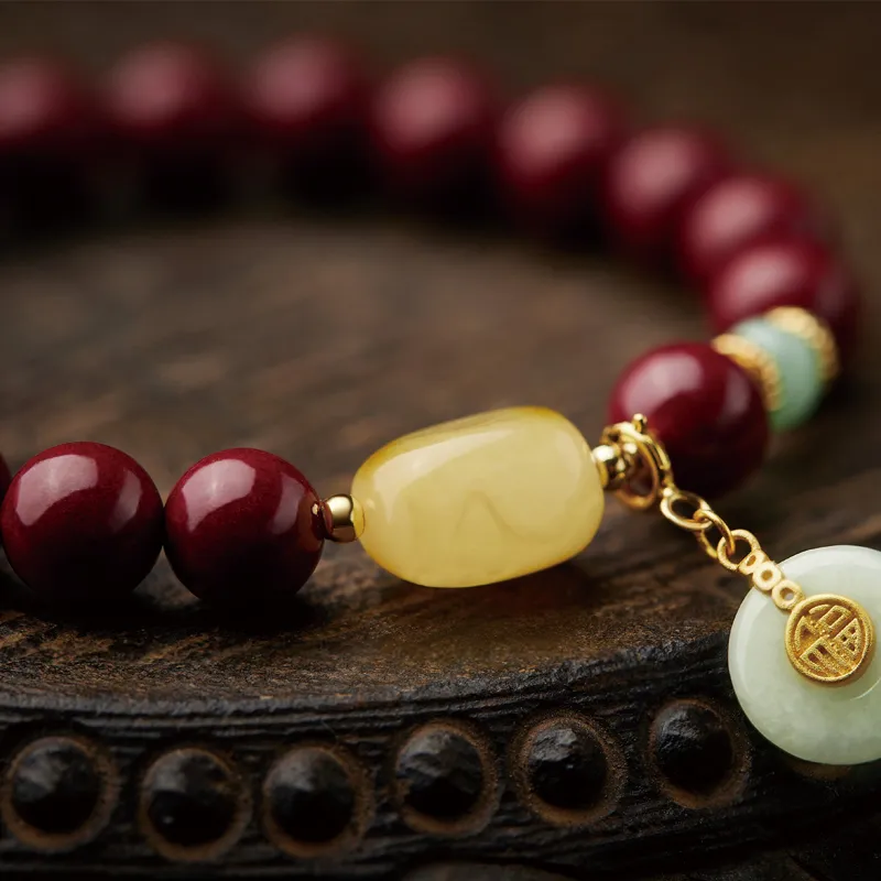 SGE Reconstructed Cinnabar Bracelets Unisex-5