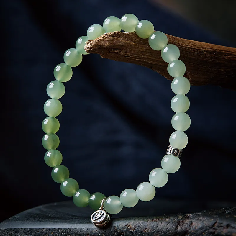 SGE Bracelets Pale Greenish White Jade Women's-2