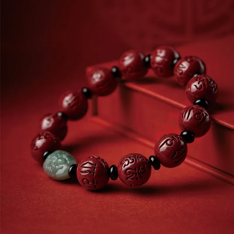 SGE Reconstructed Cinnabar Bracelets Unisex-4