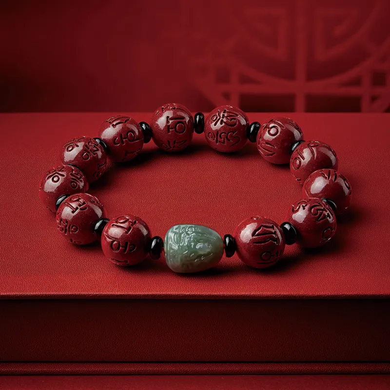 SGE Reconstructed Cinnabar Bracelets Unisex-3