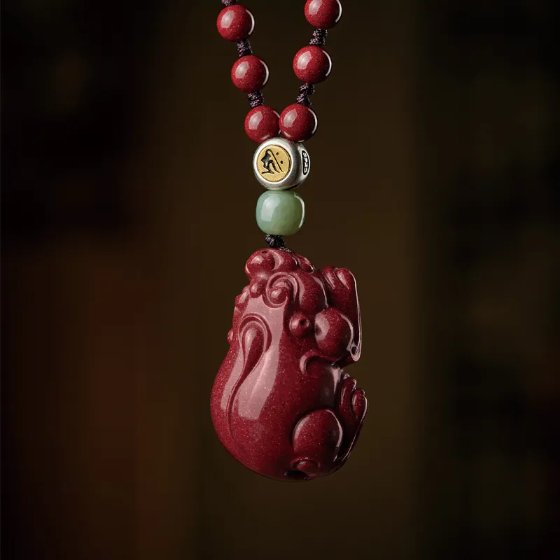 SGE Reconstructed Cinnabar Necklaces Unisex-3