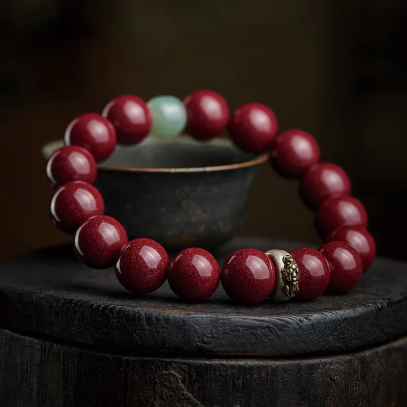 SGE Reconstructed Cinnabar Bracelets Unisex-4