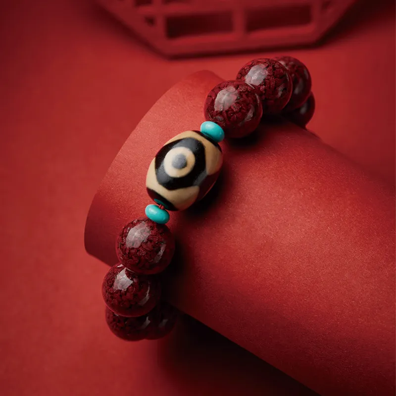 SGE Reconstructed Cinnabar Bracelets Men's-2