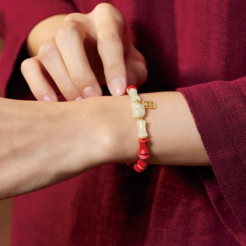 SGE Hetian Jade Bracelets Pale Greenish White Jade Women's-1