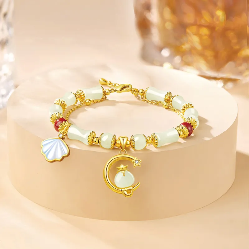 SGE Bracelets Pale Greenish White Jade Women's-8
