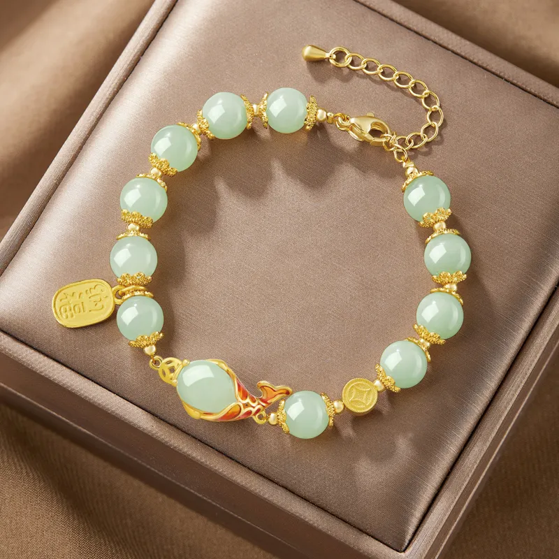 SGE Bracelets Pale Greenish White Jade Women's-3