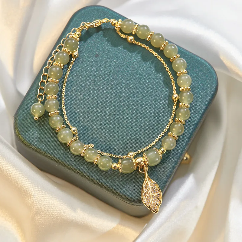 SGE Hetian Jade Bracelets Women's Pale Greenish White Jade-1