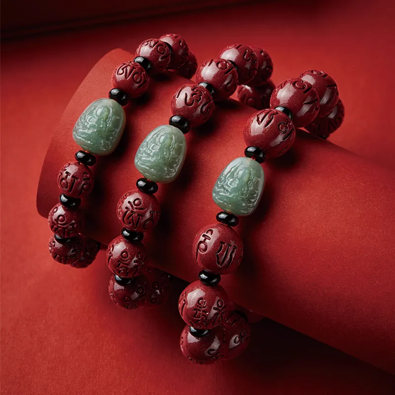 SGE Reconstructed Cinnabar Bracelets Unisex-1
