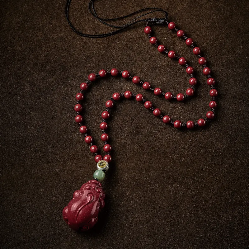 SGE Reconstructed Cinnabar Necklaces Unisex-1