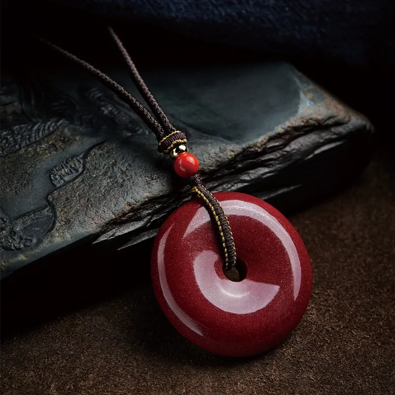 SGE Reconstructed Cinnabar Necklaces Unisex-2