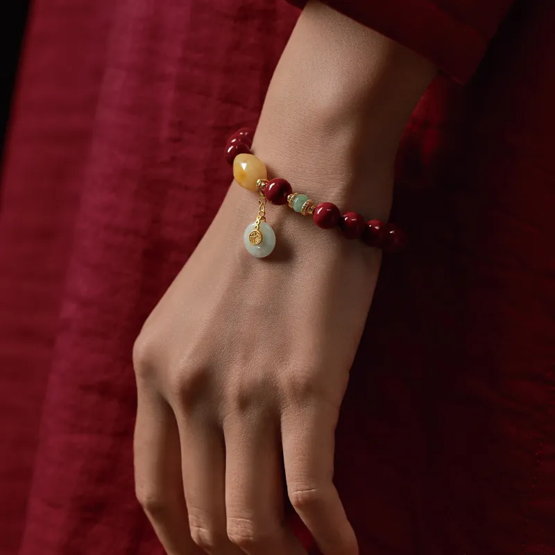SGE Reconstructed Cinnabar Bracelets Unisex-3