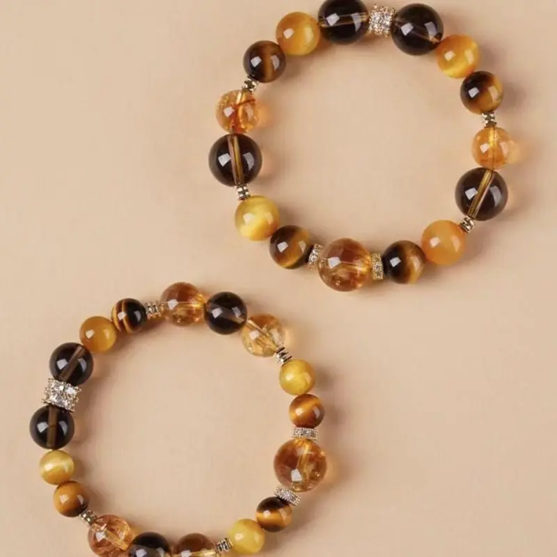 CORJIONY Tiger's Eye Stone Bracelets Unisex-4