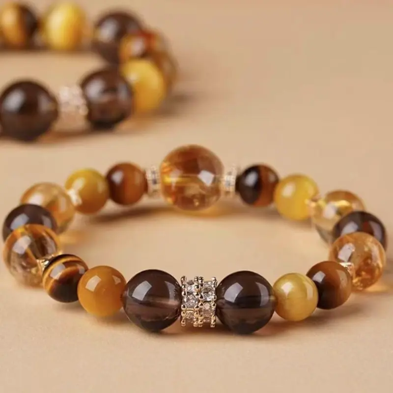 CORJIONY Tiger's Eye Stone Bracelets Unisex-3
