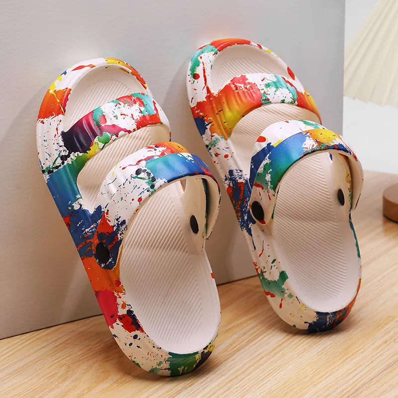Ncmt Beach Sandals Unisex White Blue/White Red-3