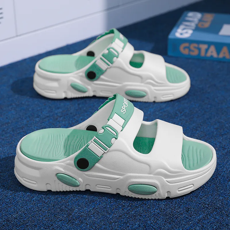 Ncmt Slip Resistant Odor Resistant Abrasion Resistant Quick Dry Cushioning Slide Slippers Unisex Mint Green-8