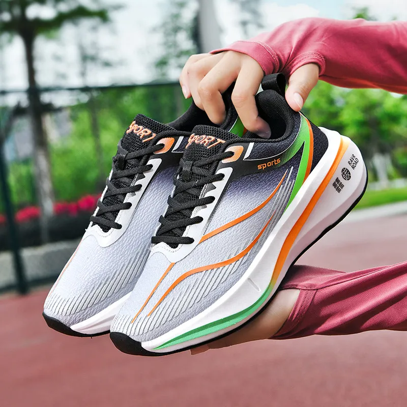 Ncmt Shock Absorbing, Non Slip, Wear Resistant, Breathable And Lightweight Low Top Running Shoes Unisex-25