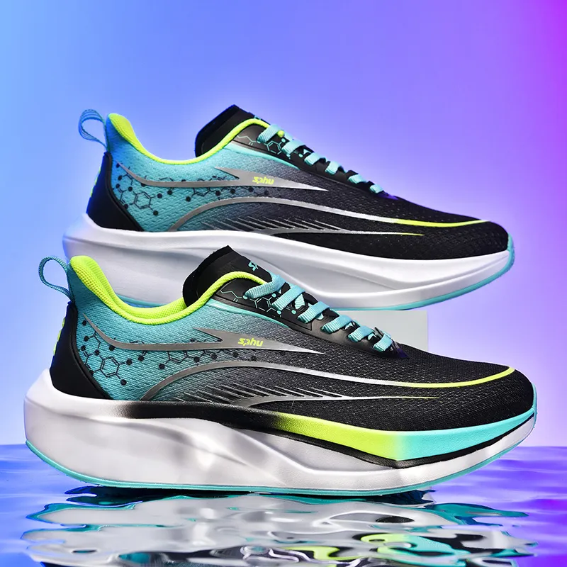 Ncmt Slip Resistant, Abrasion Resistant, Breathable Low Top Carbon Plate Running Shoes Unisex-7