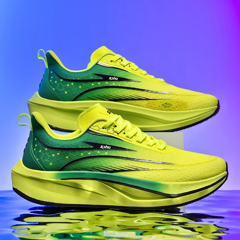 Ncmt Slip Resistant, Abrasion Resistant, Breathable Low Top Carbon Plate Running Shoes Unisex-12